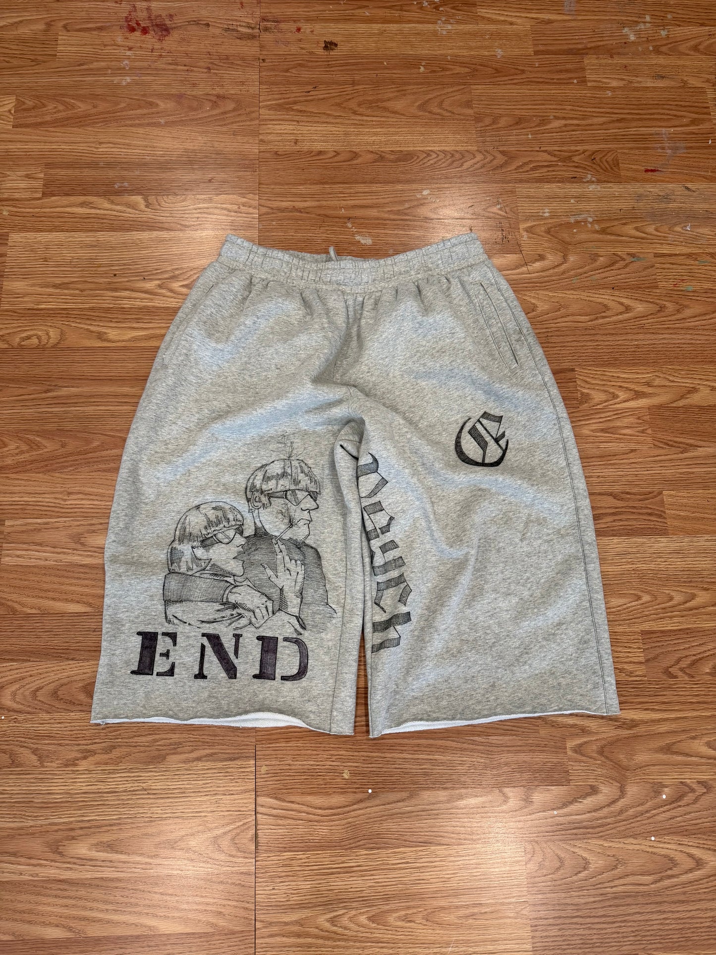 1/1 burn out shorts