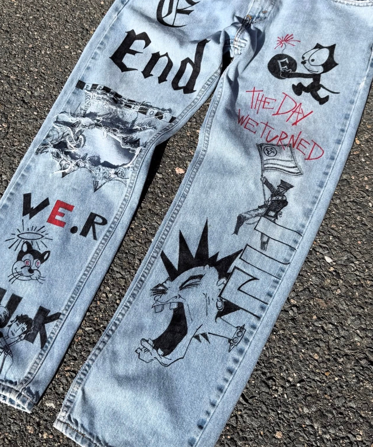Hand-Drawn Jeans